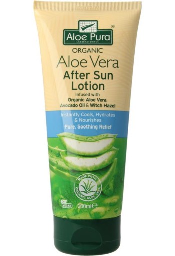 Optima Aloe pura aftersun lotion aloe vera (200 Milliliter)