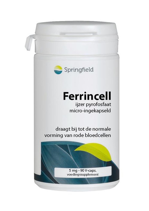 Springfield Ferrincell ijzer pyrofosfaat 5mg (90 Vegetarische capsules)