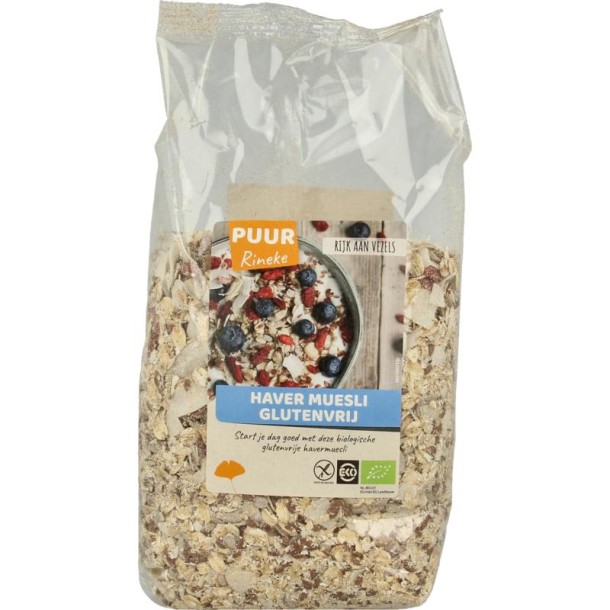 Puur Rineke Haver muesli glutenvrij bio (750 Gram)