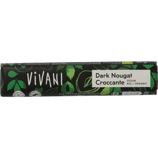 Vivani Chocolate To Go dark nougat croccante vegan bio (35 Gram)