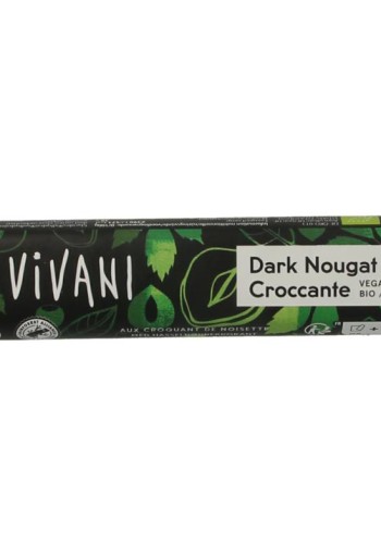 Vivani Chocolate To Go dark nougat croccante vegan bio (35 Gram)