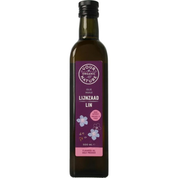 Your Organic Nat Lijnzaadolie bio (500 Milliliter)