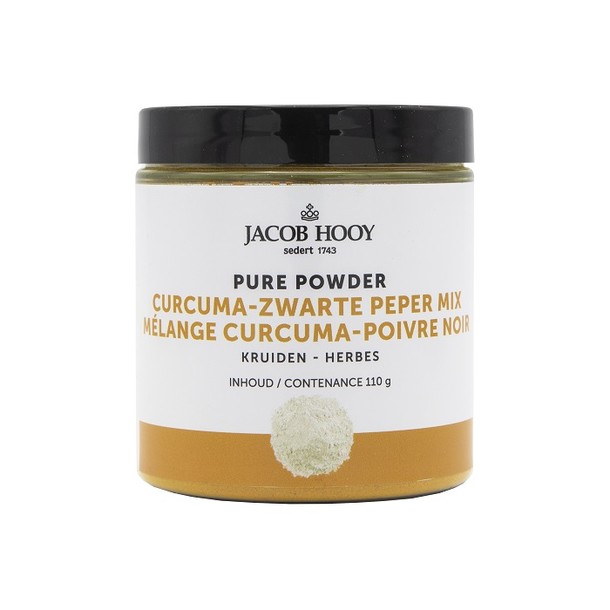 Jacob Hooy Pure Powder curcuma - zwarte peper mix (110 Gram)