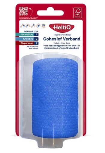 Heltiq Cohesief verband 4m x 8cm (1 Stuks)