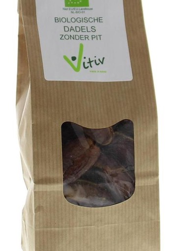 Vitiv Dadels zonder pit bio (250 Gram)