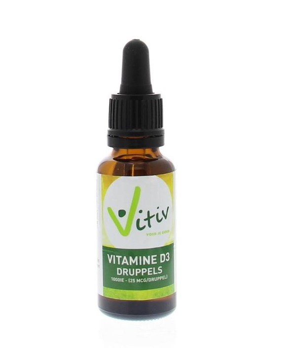 Vitiv Vitamine D3 druppels 1000IE (25 Milliliter)