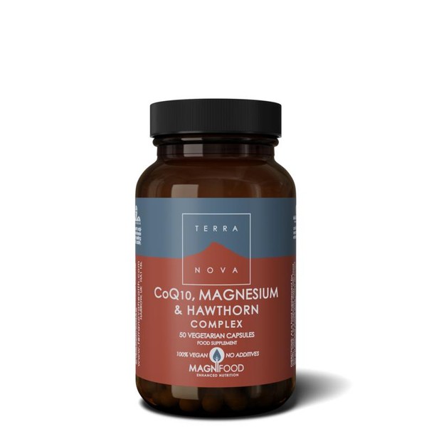 Terranova CoQ10, magnesium & hawthorn complex (50 Vegetarische capsules)