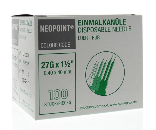 Neopoint Injectienaald steriel 0.4 x 40 mm (100 Stuks)