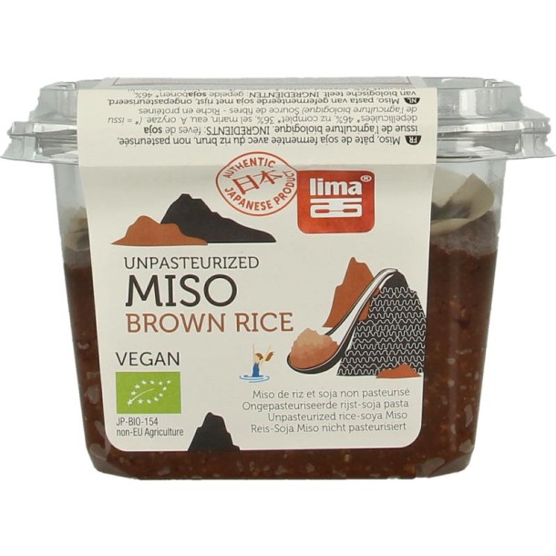 Lima Brown rice miso ongepasteuriseerd bio (300 Gram)