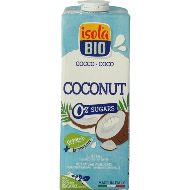 Isola Bio Kokosdrink met calcium suikervrij bio (1 Liter)