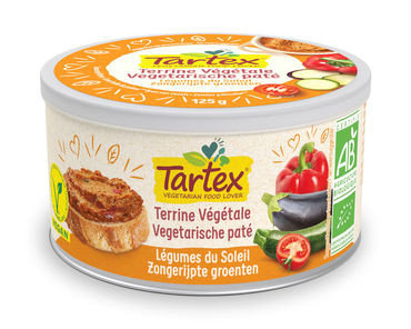 Tartex Pate zongerijpte groente bio (125 Gram)