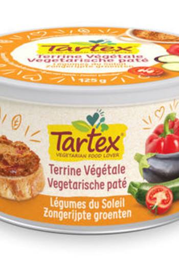 Tartex Pate zongerijpte groente bio (125 Gram)