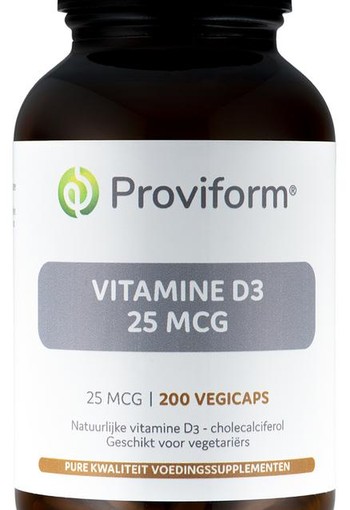 Proviform Vitamine D3 25mcg (200 Vegetarische capsules)