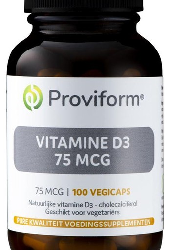 Proviform Vitamine D3 75mcg (100 Vegetarische capsules)
