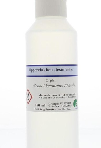 Orphi Alcohol ketonatus 70% klepdeksel (250 Milliliter)