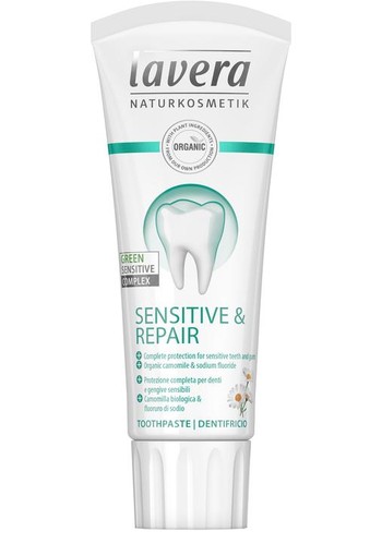 Lavera Tandpasta/toothpaste sensitive & repair bio EN-IT (75 Milliliter)