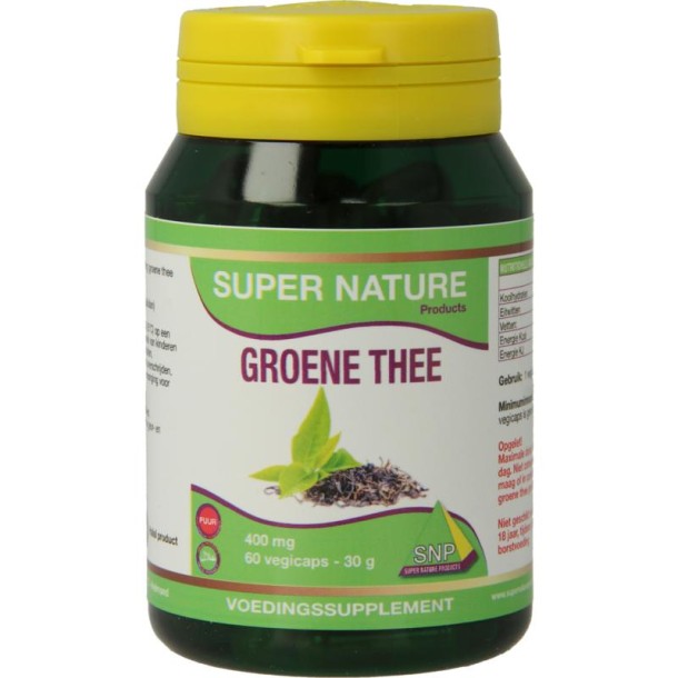 SNP Groene thee 400 mg puur (60 Vegetarische capsules)