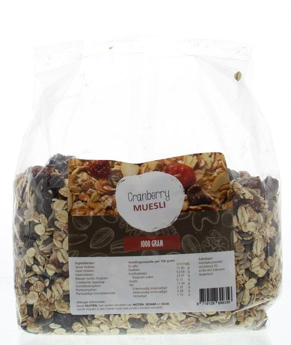 Mijnnatuurwinkel Cranberries muesli (1 Kilogram)