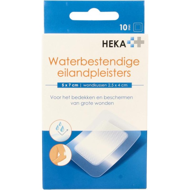 Heka Klein Eilandpleister 5cm x 7 cm waterbestendig (10 Stuks)