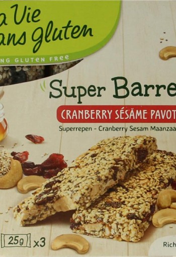 Ma Vie Sans Super repen sesam & cranberry glutenvrij bio (75 Gram)