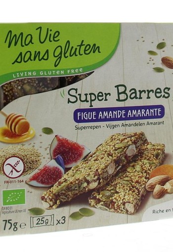 Ma Vie Sans Super repen amandel vijg amarant glutenvrij bio (75 Gram)