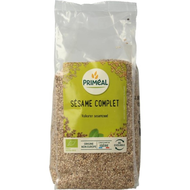 Primeal Volkoren sesamzaad bio (500 Gram)