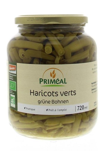 Primeal Haricots verts sperziebonen demeter bio (720 Milliliter)