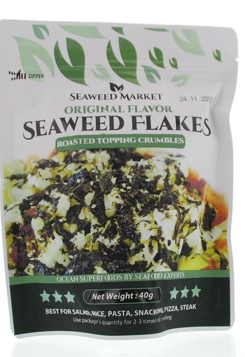 Seaweed Market Crunchy zeewier vlokken (40 Gram)