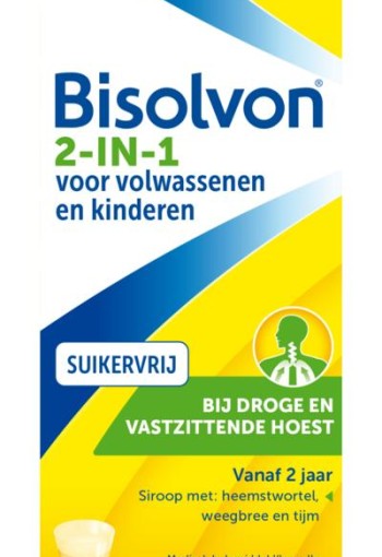 Bisolvon Drank 2-in-1 suikervrij (120 Milliliter)
