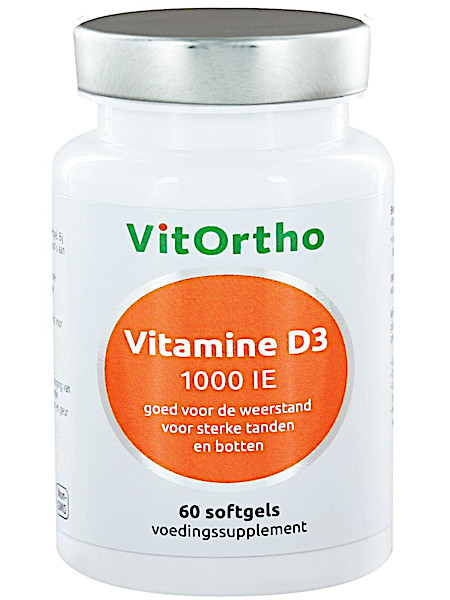 Vitortho Vitamine D3 1000 IE 60 softgels