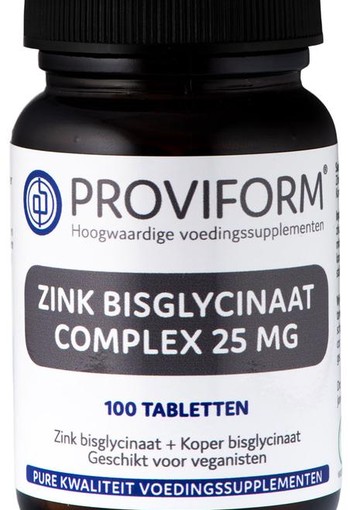 Proviform Zink bisglycinaat 25mg complex (100 Tabletten)