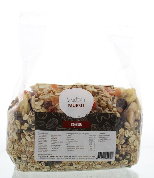 Mijnnatuurwinkel Vruchten muesli (1 Kilogram)