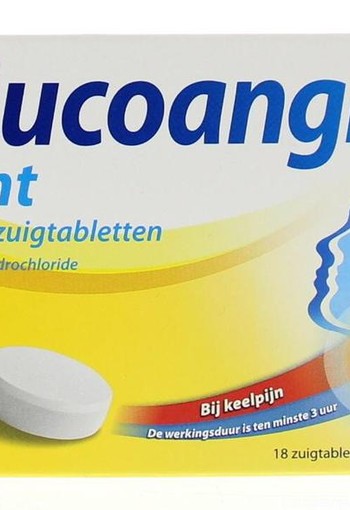 Mucoangin Mint suikervrij 20mg (18 Zuigtabletten)