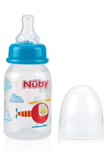 Nuby Fles met slow flow speen 120ml (1 Stuks)