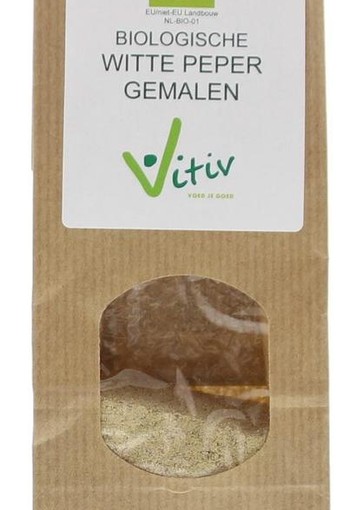 Vitiv Peper wit gemalen bio (40 Gram)