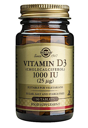Solgar Vitamin D-3 25µg/1000IU (90 tabletten)