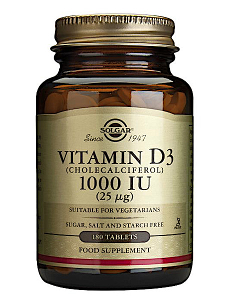 Solgar Vitamin D-3 25µg/1000IU (180 tabletten)