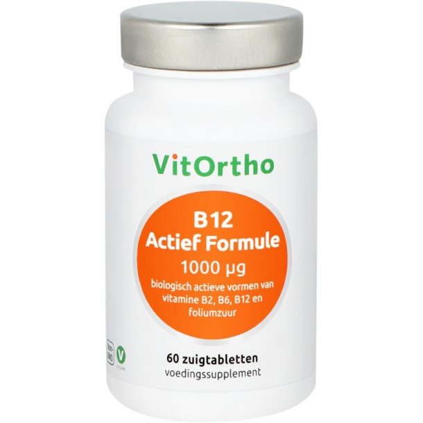 Vitortho B12 Actief formule 1000 mcg (60 Zuigtabletten)