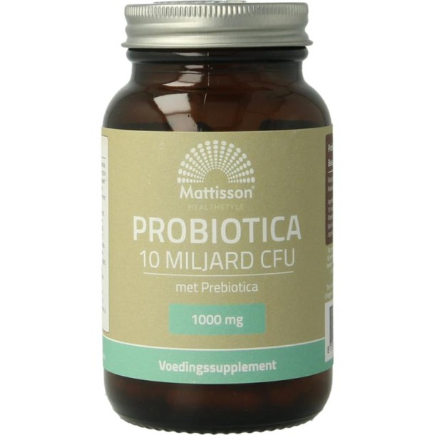 Mattisson Probiotica 1000mg 10miljard CFU met prebiotica (60 Vegetarische capsules)