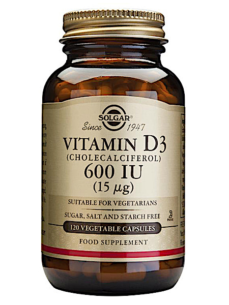 Solgar Vitamin D-3 15µg/600IU (120 capsules)