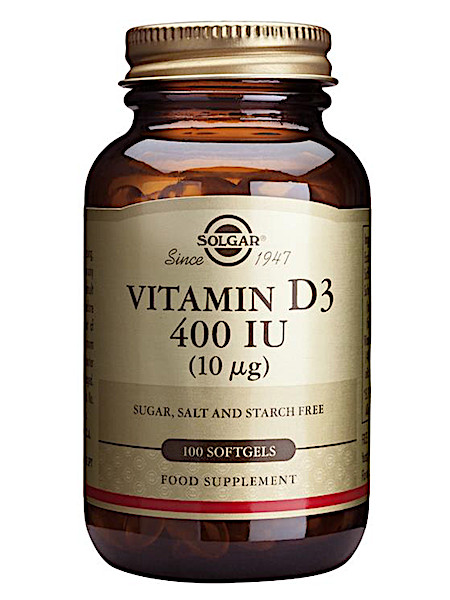 Solgar Vitamin D-3 400 IU/10 µg (Uit visleverolie) (100 softgels)