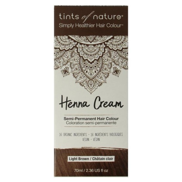 Tints Of Nature Henna cream light brown semi permanent (70 Milliliter)