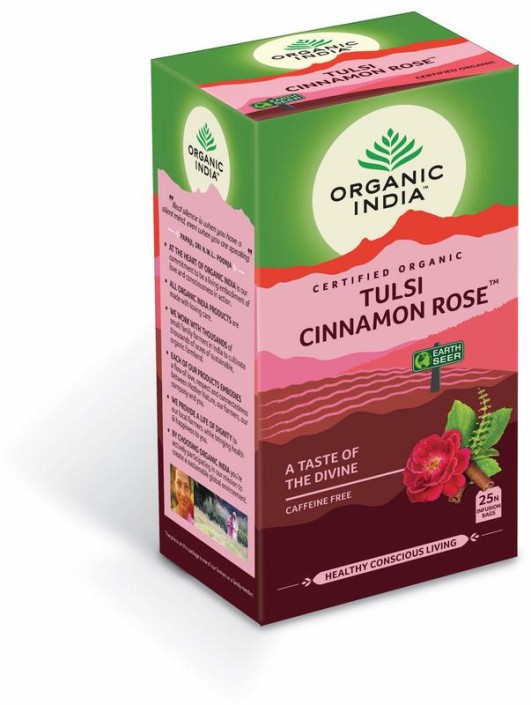 Organic India Tulsi cinnamon rose thee bio (25 Zakjes)