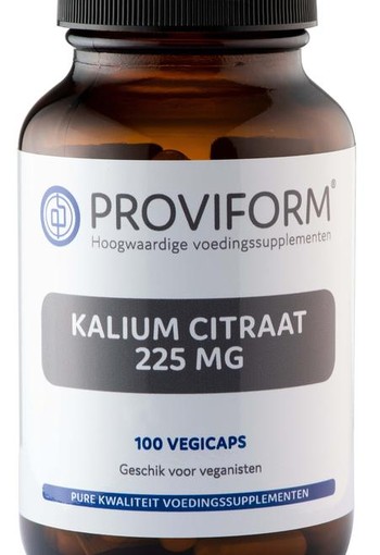 Proviform Kalium citraat 225 mg (100 Vegetarische capsules)