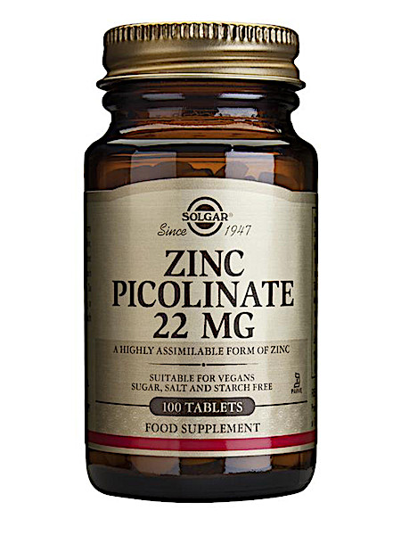 Solgar Vitamins Zinc Picolinate 22mg (100 tabletten)