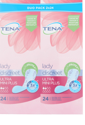 Tena Lady Discreet Inlegkruisjes Ultra Mini Plus 48 stuks