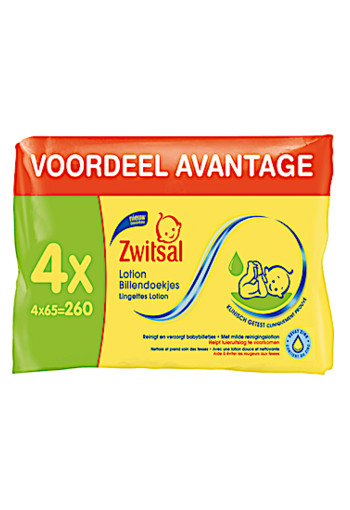 Zwitsal Baby Lotion Billendoekjes 4-Pak 