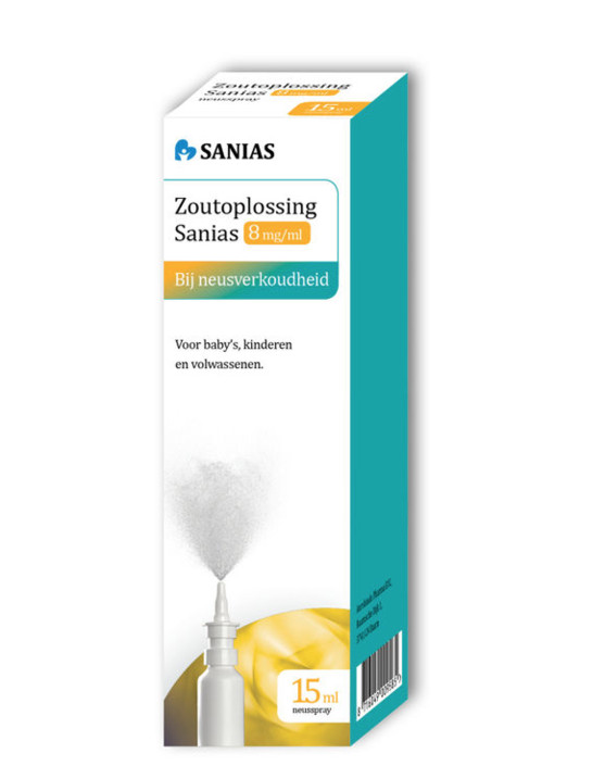 Sanias Zoutoplossing neusspray 8mg/ml (15 Milliliter)