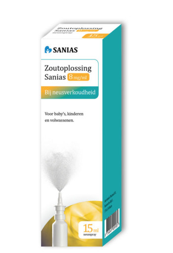 Sanias Zoutoplossing neusspray 8mg/ml (15 Milliliter)