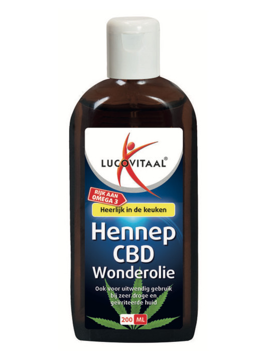 Lucovitaal Hennep CBD huidwonder olie (200 Milliliter)